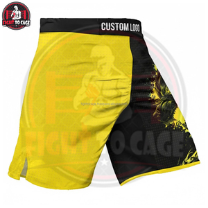 Shorts de boxe et de MMA imprimés en polyester extensible 100 %, respirants et légers, unisexes, service OEM/ODM haute performance - Product Image 2