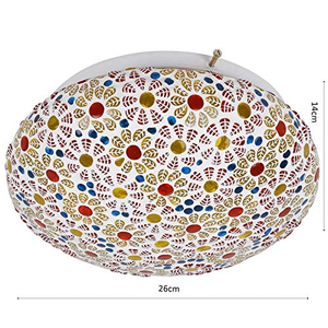 Lampe murale en mosaïque de verre en forme de bouquet de fleurs, style religieux, faite à la main, luminaire décoratif suspendu pour salon, salle à manger, décoration de la maison - Product Image 2