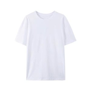 เสื้อยืดคอกลมผู้ชายคุณภาพสูง สไตล์สตรีทแวร์ แขนสั้น ระบายอากาศได้ดี ผ้าฝ้าย 100% ดีไซน์เรียบง่าย - Product Image 4