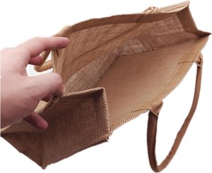 Bolsa de compras grande de yute con asa de cuerda con diseño de árbol para compras de comestibles - Product Image 3