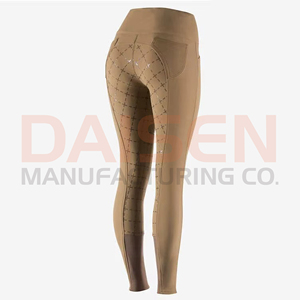Pantalons d'équitation pour femmes avec grip en silicone, leggings extensibles, taille haute, respirants, vêtements d'entraînement équestre - Product Image 3