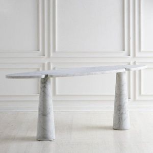 Latest <b>Grey</b> Stone Console <b>Table</b> With Triple Cone Legs Luxury Entryway Furniture For Home Hotel Decor - Product Image 2