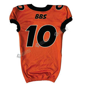 Vente en gros, nouvelle arrivée, maillot de football américain, meilleure qualité, 100% polyester, uniforme d'équipe, couleur unie, ensemble à manches courtes - Product Image 3