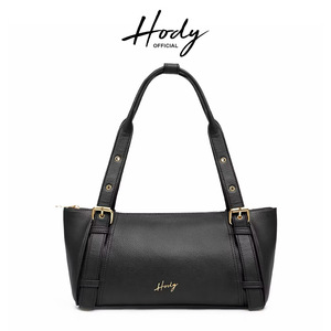 Bolso de Hombro Hody Premium de Cuero Sintético para Mujer, Asa Única, Cierre de Cremallera, Estilo Minimalista, Negro, para Uso Diario en Todas las Estaciones - Product Image 1
