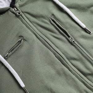 Veste coupe-vent zippée intégrale personnalisée pour homme, avec capuche et fermeture éclair - Product Image 2