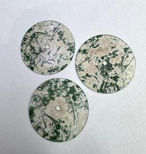 Natural <b>Moss</b> Agate Round Cabochon Gemstone 31.50mm <b>Green</b> Dendritic <b>Moss</b> Agate Polished Loose Stone for Jewelry Making - Product Image 3