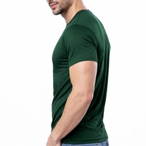 Camiseta de algodón sólido personalizada para hombre, manga corta, cuello redondo, informal, para uso diario en verano, tela suave y transpirable, camiseta para hombre - Product Image 3