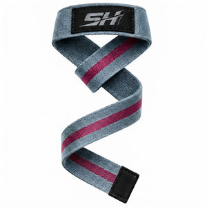 Bretelles de musculation bicolores pour hommes et femmes, avec étiquette personnalisée et logo brodé, prix de gros, bretelles de gym. - Product Image 1