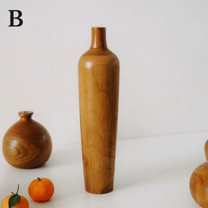 Florero de Madera Hecho a Mano |   Decoración Rústica Natural para Sala de Estar y Oficina - Product Image 3