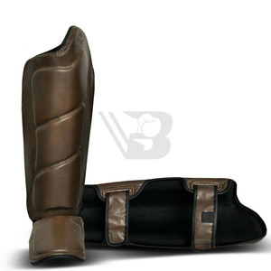 Protections de tibia pour boxe à usage professionnel, pour l'entraînement au MMA et au kick-boxing, avec logo personnalisé, design respirant et protection complète - Product Image 6