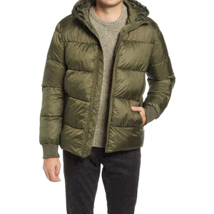Men's Slim Fit Winter Puffer <b>Jacket</b> High Quality Custom Logo Printed Stand <b>Light</b> Features Pocket OEM Service High Street Style - Product Image 6