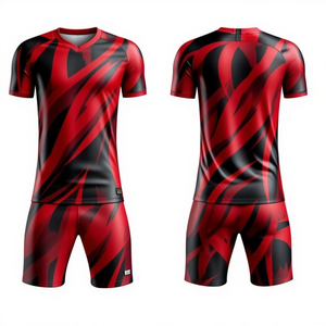 Ensemble maillot et short de football personnalisé, respirant et à séchage rapide, tenue d'entraînement professionnelle pour équipe de football, vêtements de sport personnalisables - Product Image 1