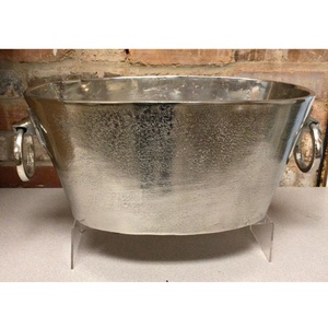 Cubo de hielo de aluminio plateado para bebidas, champán, cerveza, vodka, decoración del hogar, cubo para vino para fiestas, exhibición para barman o mostrador de bodas 2024 - Product Image 2