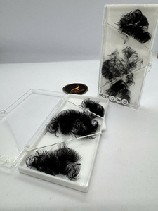 Pestañas de Volumen Hechas a Mano 10D al por Mayor, 13mm 0.07mm, Extensiones de Pestañas Premade Fans de Fibra Sintética PBT Coreana - Product Image 2