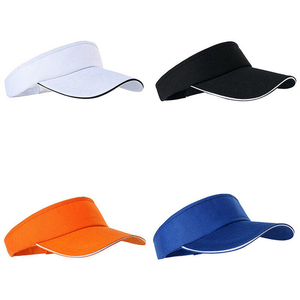 Visière unisexe bleue en polyester à bord incurvé, ajustable, pour usage extérieur printemps-été, adultes - Product Image 6