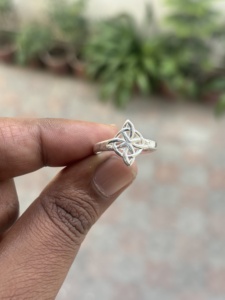 Artisan Handmade 925 Sterling <b>Silver</b> Wedding <b>Ring</b> Solid S925 <b>Plain</b> <b>Silver</b> Band Handcrafted Hammered Design At Best Price - Product Image 2