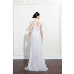 Vestido de Alta Costura para Mujer, Elegante Vestido Largo LUMINA SHEER, Corte en A, Maxi, Sin Mangas, con Tirantes, Vestidos Elegantes para Mujer - Product Image 5
