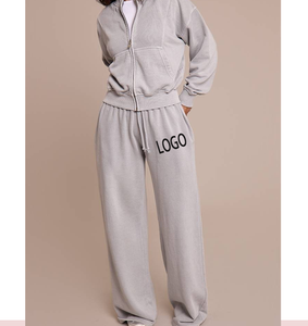 Custom Embroidered Logo Cotton French Terry Sweatpants Cotton Polyester <b>Running</b> Workout Gym Drawstring Men Trouser - Product Image 1