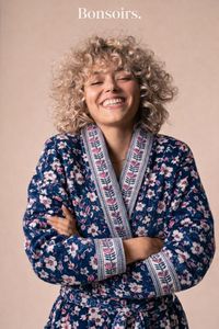 Albornoces Artesanales de Lujo para Mujer y Hombre, para Playa, Spa, Boda, con Estampado Pigmentado, Comprimidos, Ecológicos, de Secado Rápido, de Algodón Waffle - Product Image 2