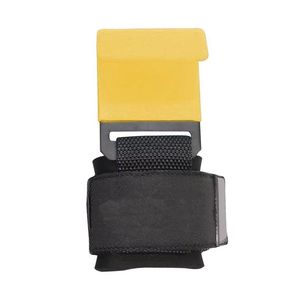Crochets de musculation réglables antidérapants en néoprène jaune avec sangles de poignet rembourrées pour support de préhension en powerlifting OEM - Product Image 4