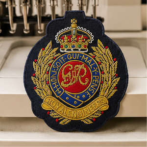 ROYAL ENGINEER Patch brodé en dentelle de haute qualité, à coudre, badge en tissu circulaire, design de luxe pour vêtement - Product Image 4