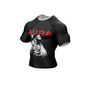 Vente en gros de rashguard de Jiu Jitsu Bjj personnalisé avec logo imprimé en 3D pour hommes, t-shirt de compression respirant Spiderman UPF50+ à manches courtes - Product Image 5