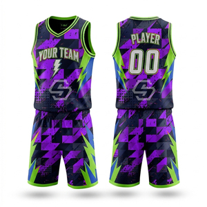 Custom Logo Basketball Uniform <b>College</b> Sublimation Print Adult Best Design 100% Polyester Breathable V-neck Sleeveless Unisex - Product Image 3