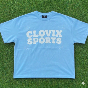 Camiseta Deportiva Clovix Extra Grande, Lisa, para Impresión de Logotipo Personalizado, Estilo Urbano, Efecto Desgastado por el Sol, Algodón, Lavado Vintage - Product Image 1