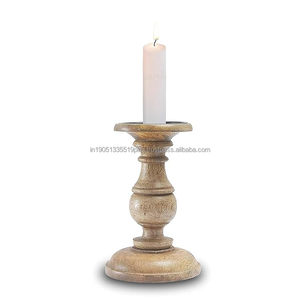 โคมไฟและเหยือกสำหรับตกแต่งโต๊ะทำจากไม้มะม่วงมีคุณภาพเชิงเทียน - Product Image 5