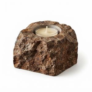 Portavelas de Bronzita Tallada a Mano con Piedra Natural, Gema de Ágata Curativa, Venta al por Mayor - Product Image 1