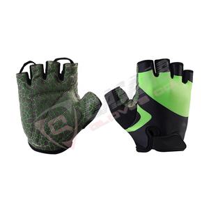 Custom Lightweight-Comfortable Yellow Black Color Patchwork Breathable Custom Designed Half-Finger Cycling <b>Gloves</b> - Product Image 3