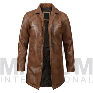 Nueva Chaqueta Bomber de Cuero de Primera Calidad, Diseño OEM, Cierre de Cremallera, Impermeable, Resistente al Viento, Corte Ajustado, para Invierno - Product Image 3