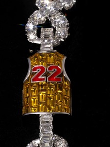 Collier de luxe en argent 925 avec pendentif en moissanite, breloques numérotées, taille brillant rond, serti à griffes, pour usage quotidien, pour homme - Product Image 5