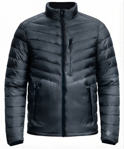 Blouson matelassé à capuche pour homme, tendance 2026, couleur unie, manteau d'hiver, fermeture éclair, rembourrage en polyester, style décontracté, coupe classique - Product Image 3