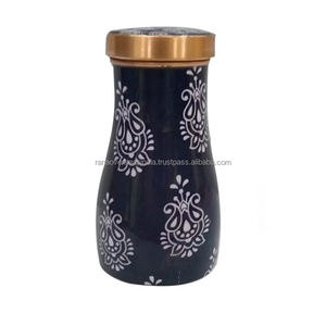 Carafe à eau en cuivre émaillé faite à la main, pot de verres au design traditionnel et moderne pour votre maison, bon prix disponible - Product Image 6