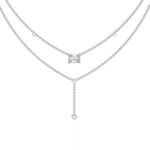 Collar de Diamantes Cultivados en Laboratorio con Certificación IGI, Chapado en Oro Rosa, Corte Brillante, Piedra Central, Estilo Vintage, Regalo de Compromiso, Unisex, Uso Diario - Product Image 3