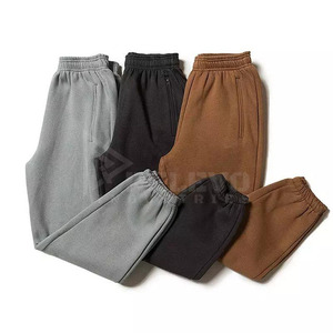 Men's Fleece Sweatpants <b>Elastic</b> <b>Waist</b> Casual Joggers With Side Pockets Midweight Streetwear Custom Logo Sweatpants - Product Image 1