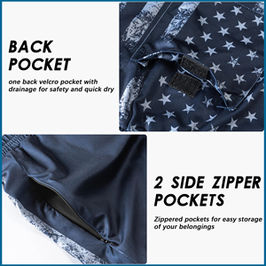 <b>Mens</b> Swim Shorts Stretch Custom Designer 4 Way Stretch Breathable Elastic Waist Pockets 100% Polyester Swimming Board <b>Trunks</b> - Product Image 4