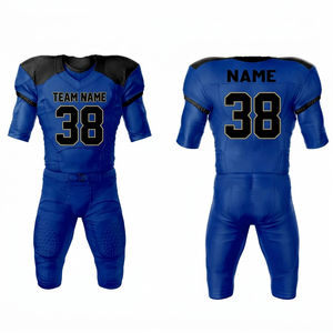 Uniformes de Fútbol Americano Sublimados Completamente, Uniformes Deportivos de Alta Calidad, Transpirables, de Manga Corta, Personalizables con Nombre de Equipo, Conjunto Unisex - Product Image 1