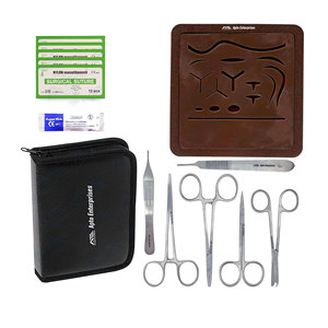 แผ่นฝึกเย็บแผลซิลิโคนพร้อมชุดอุปกรณ์เย็บแผลสำหรับฝึกหัดของ Medic Instruments Surgical Instruments Medical Surgical Equipment - Product Image 1