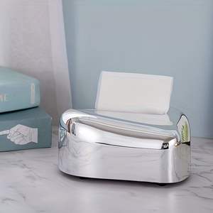 Organizador Multiusos Ecológico de Metal Simple para Colgar, Caja de Pañuelos Hecha a Mano, Decorativa para Mesa, Acabado Pulido - Product Image 6