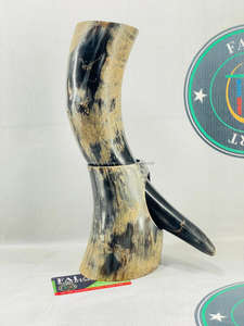 Premum Quality 100% Natural Viking Horn Natural Crafts Drinking Horn with Leather <b>Holder</b> Elegant and Durable Drinking HornBy FWE - Product Image 4