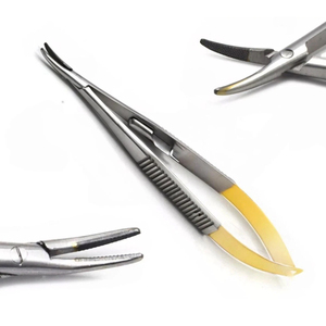 Juego de 2 Portaagujas TC Castroviejo Rectos y Curvos, Pinzas de Sutura para Microcirugía de 14 cm - Product Image 3