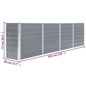Macetas Grandes y Resistentes de Acero Galvanizado Gris para Jardín Elevado - Product Image 6