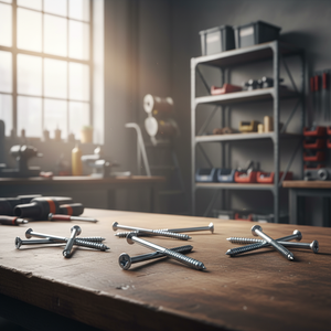 Tornillo para Madera PDC de Acero al Carbono, Rosca Parcial y Gruesa, Punta Afilada, Acabado Óxido Negro, Clase 4, Sistema Métrico/Inch - Product Image 1