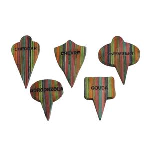 Offre Spéciale Marqueur à fromage en bois multicolore en gros nouveau design marqueur à fromage fait main outils à fromage aliments nouvelles idées de produits 2024 - Product Image 1