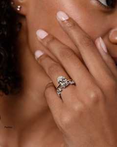 Bagues de mariage à taille mixte de 4 mm en or massif 14K 18K, diamants de laboratoire multi-formes, bagues éternité et solitaires empilables, bijoux fins en gros - Product Image 3
