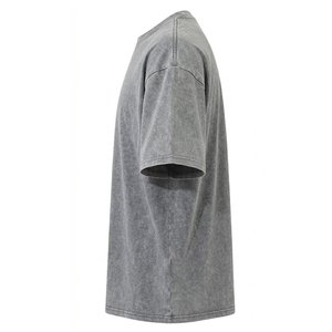 เสื้อยืดโอเวอร์ไซส์ทรงหลวมสไตล์สตรีทแวร์สำหรับผู้ชาย RTS Trendy ผ้าคอตตอนหนา แบรนด์สั่งทำได้ ขายส่ง เสื้อฟอกสี ล้างสีแบบแอซิด สำหรับฤดูร้อน - Product Image 3