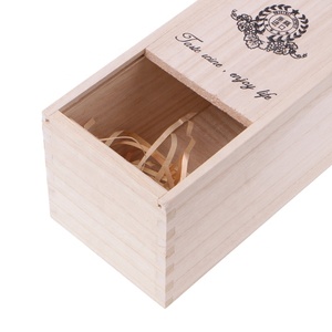 Caja de vino de madera hecha a mano al mejor precio, laminación brillante y grabado en relieve, caja de regalo de botella personalizada - Product Image 3