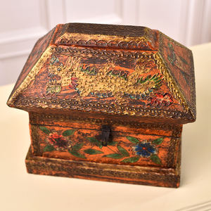 Caja de madera para artículo de almacenamiento Patrón de dragón multicolor Cajas de madera Decoración para el hogar Diseño de dragón Joyería - Product Image 4